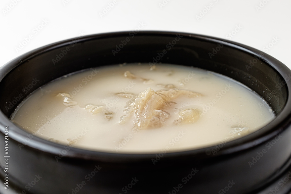 Ox Knee Soup on a white background