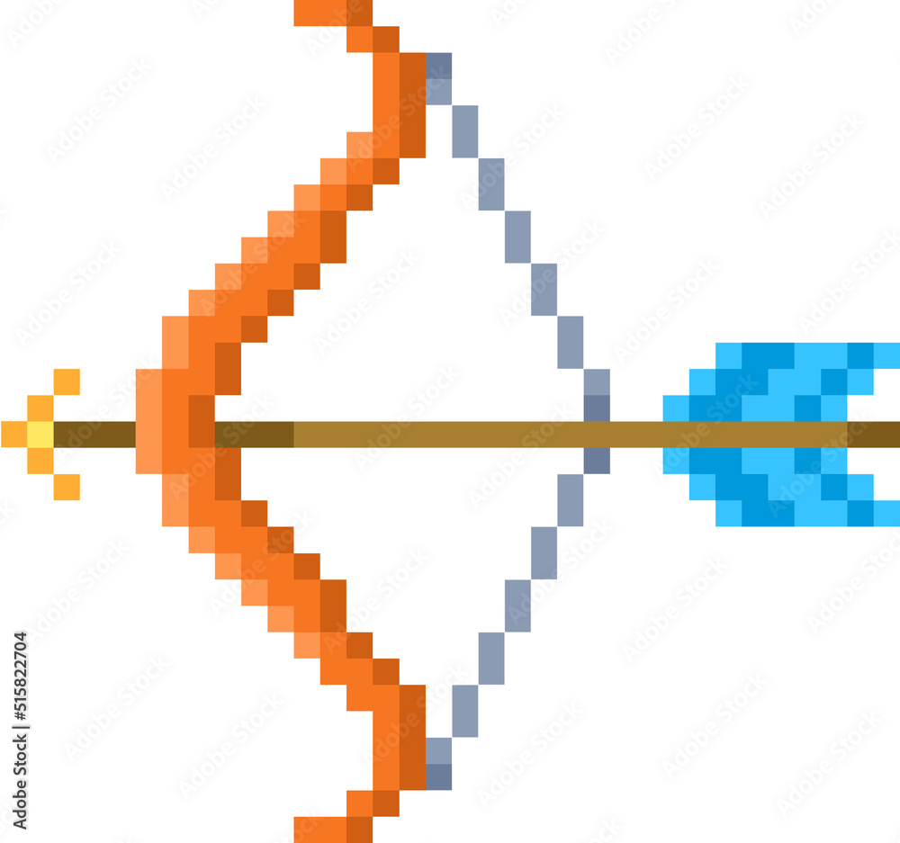 Fototapeta premium Pixel Illustration of an arrow