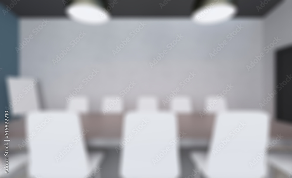 Open space office interior with like conference room. Mockup. 3D. Abstract blur phototography. Open space office interior with like conference room. Mockup. 3D. Abstract blur phototography.