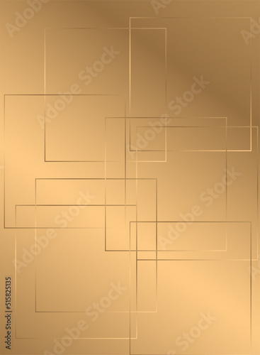 Golden gradient background with geometric shapes
