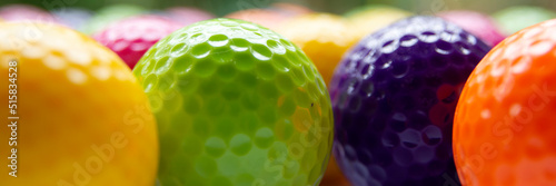 colourful golf ball web banner