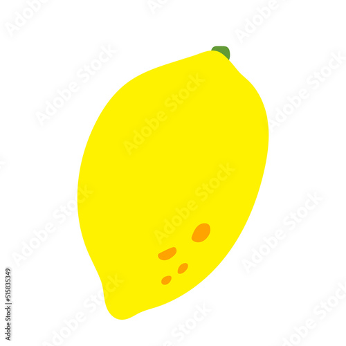 Lemon clipart illustration. Fresh lemon fruits in summer season. Vector fruits