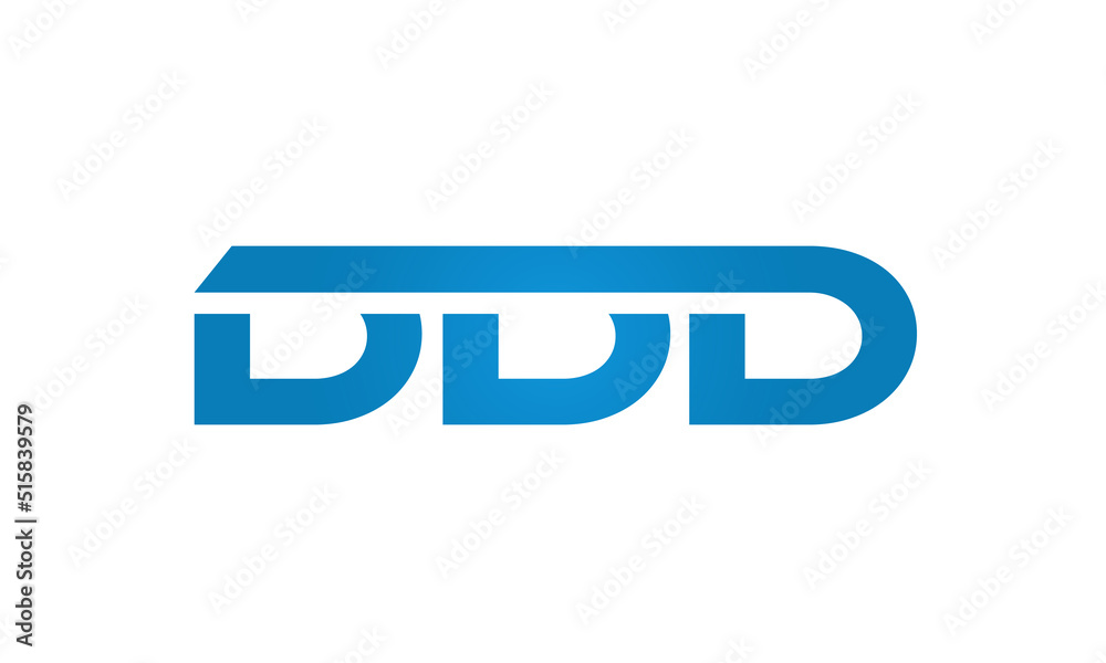 Connected DDD Letters logo Design Linked Chain logo Concept Connected DDD Letters logo Design Linked Chain logo Concept