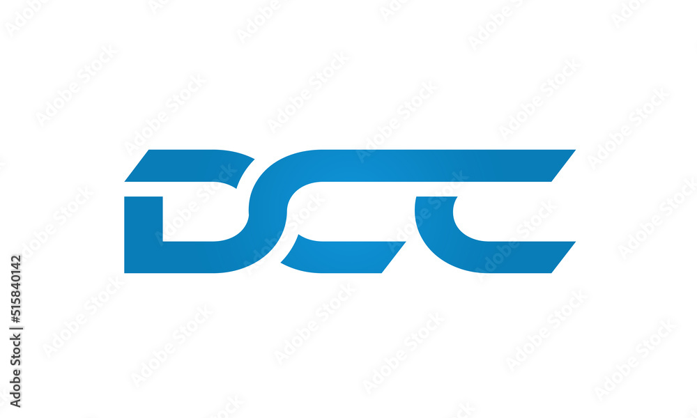 Connected DCC Letters logo Design Linked Chain logo Concept Connected DCC Letters logo Design Linked Chain logo Concept
