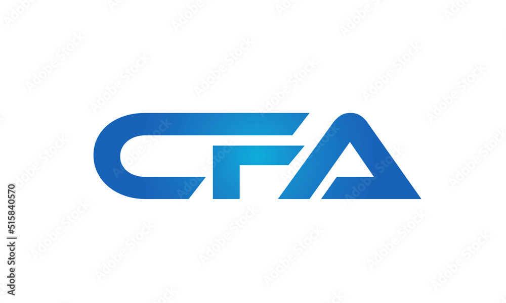 Connected CFA Letters logo Design Linked Chain logo Concept Connected CFA Letters logo Design Linked Chain logo Concept