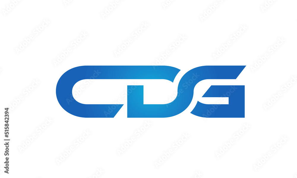 Connected CDG Letters logo Design Linked Chain logo Concept Connected CDG Letters logo Design Linked Chain logo Concept