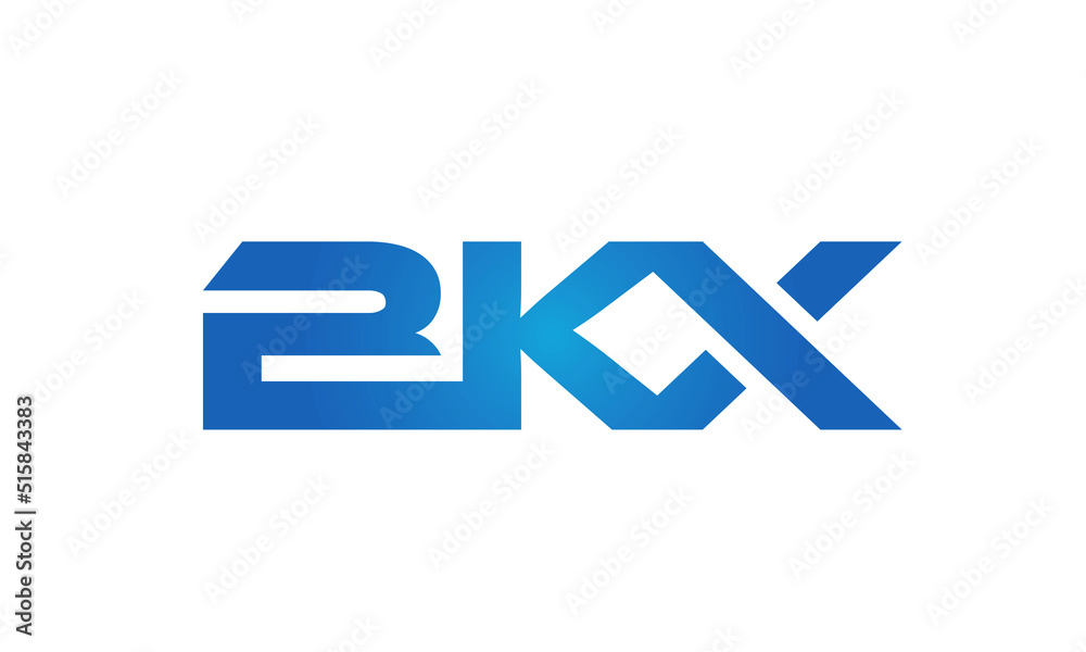 Connected BKX Letters logo Design Linked Chain logo Concept Connected BKX Letters logo Design Linked Chain logo Concept