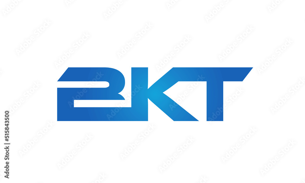 Connected BKT Letters logo Design Linked Chain logo Concept Connected BKT Letters logo Design Linked Chain logo Concept