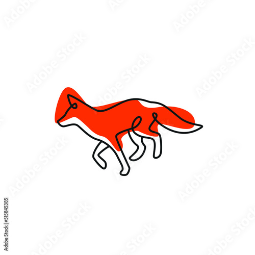 Fox Monoline Art