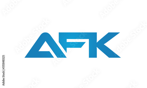 Connected AFK Letters logo Design Linked Chain logo Concept