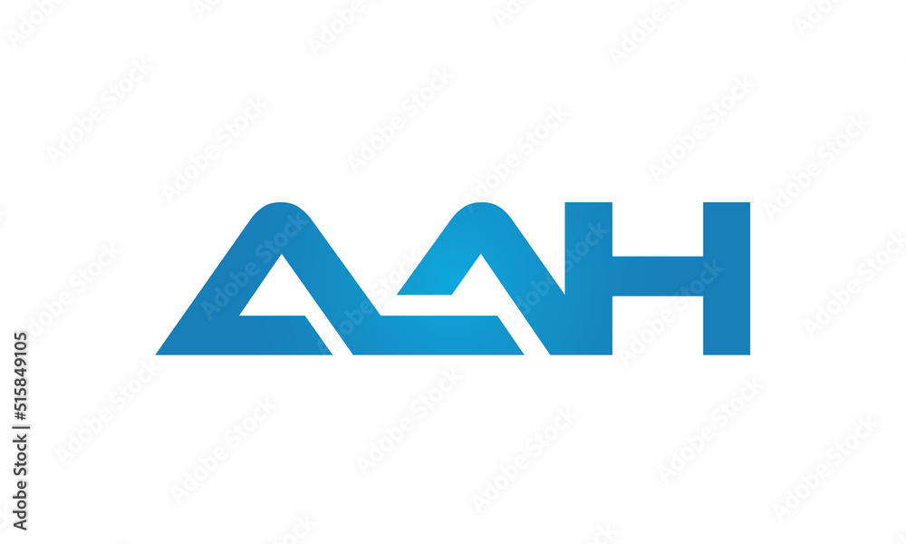 Connected AAH Letters logo Design Linked Chain logo Concept Connected AAH Letters logo Design Linked Chain logo Concept