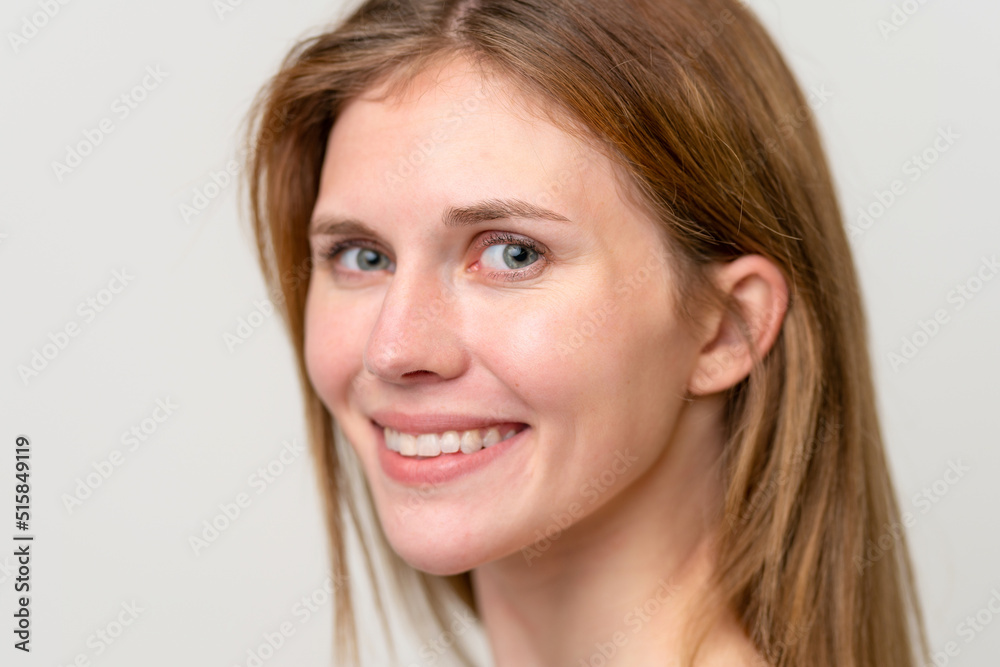 Portrait of pretty young woman over isolated white background Portrait of pretty young woman over isolated white background