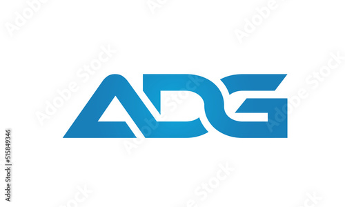 Connected ADG Letters logo Design Linked Chain logo Concept	