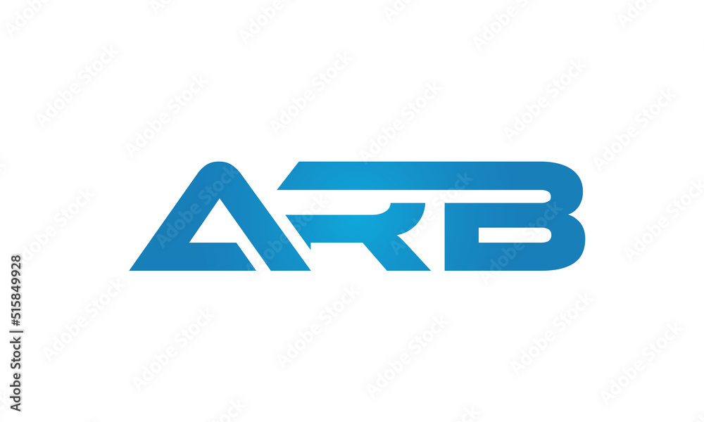 Connected ARB Letters logo Design Linked Chain logo Concept Connected ARB Letters logo Design Linked Chain logo Concept