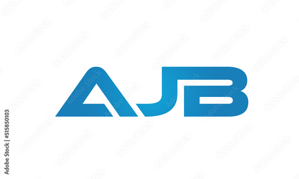 Connected AJB Letters logo Design Linked Chain logo Concept Connected AJB Letters logo Design Linked Chain logo Concept