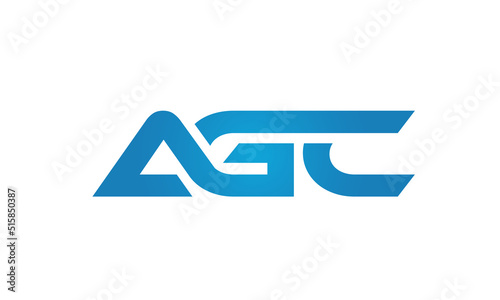 Connected AGC Letters logo Design Linked Chain logo Concept 