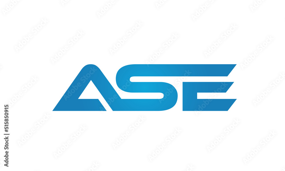 Connected ASE Letters logo Design Linked Chain logo Concept Connected ASE Letters logo Design Linked Chain logo Concept