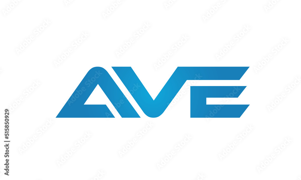 Connected AVE Letters logo Design Linked Chain logo Concept Connected AVE Letters logo Design Linked Chain logo Concept