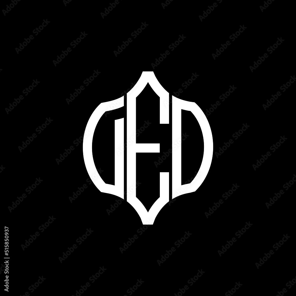 DEO letter logo. DEO best black background vector image. DEO Monogram ...