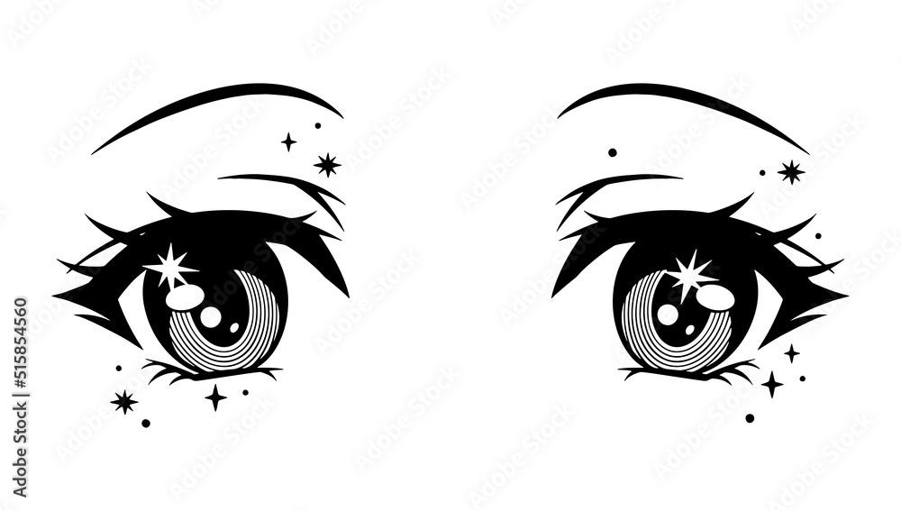 Fototapeta premium Cute anime girl eyes