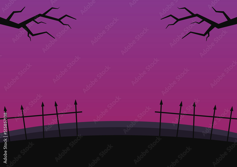 Halloween greeting design vector illustration. Party halloween frame.