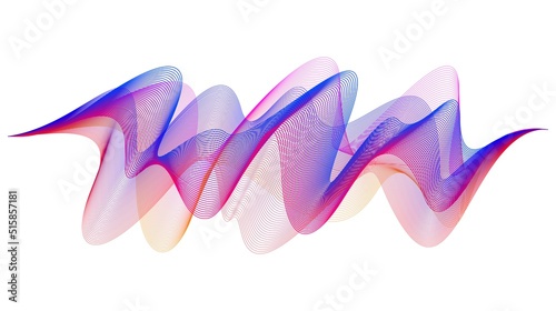 Abstract dynamic colorful flowing lines design. Sound wave background. Vector illustration