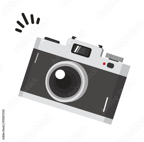 Digital camera on isolated background