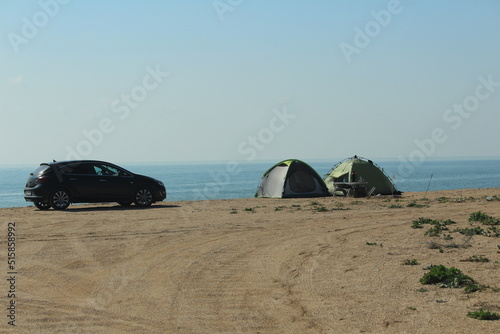 car on the beach