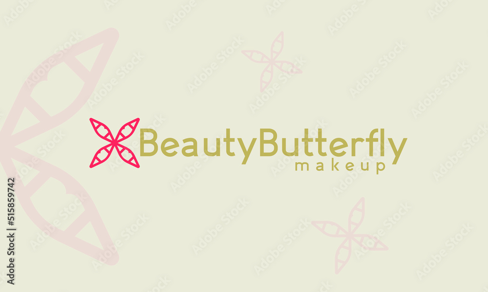 Beauty Butterfly Makeup Logo Beauty Butterfly Makeup Logo