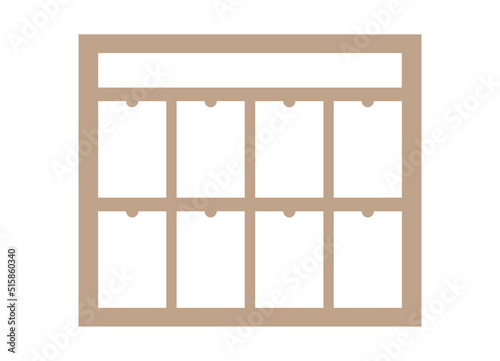 Documentation board, wall board, plan, schedule, bulletin board for institutions and organizations. A stand for announcements and information with eight vertical templates of A-4 or A-3 format. EPS10