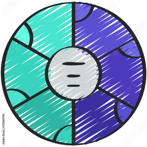 Circular Overlapping Chart Icon