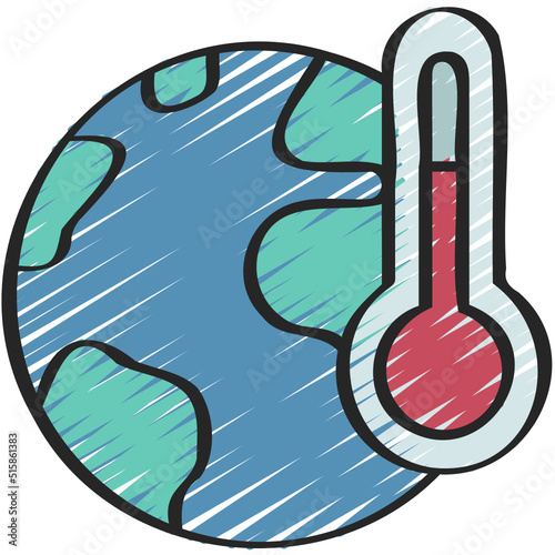 Earth Temperature Icon