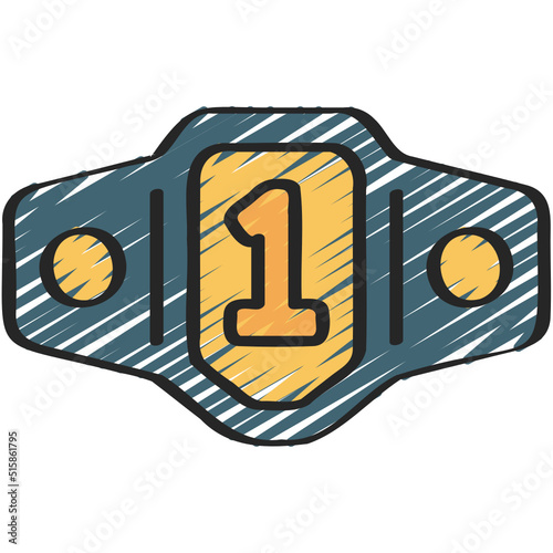 Number One Belt Trophy Icon