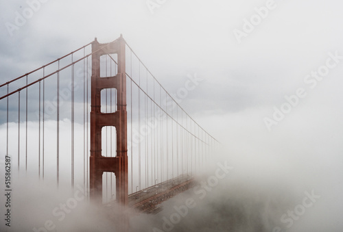 Architectural detail of the Golden Gate Bridge, San Francisco, California 