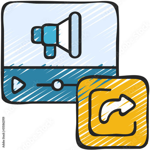 Share Marketing Video Icon