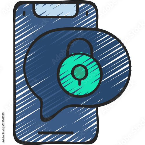 Secure Mobile Message Icon