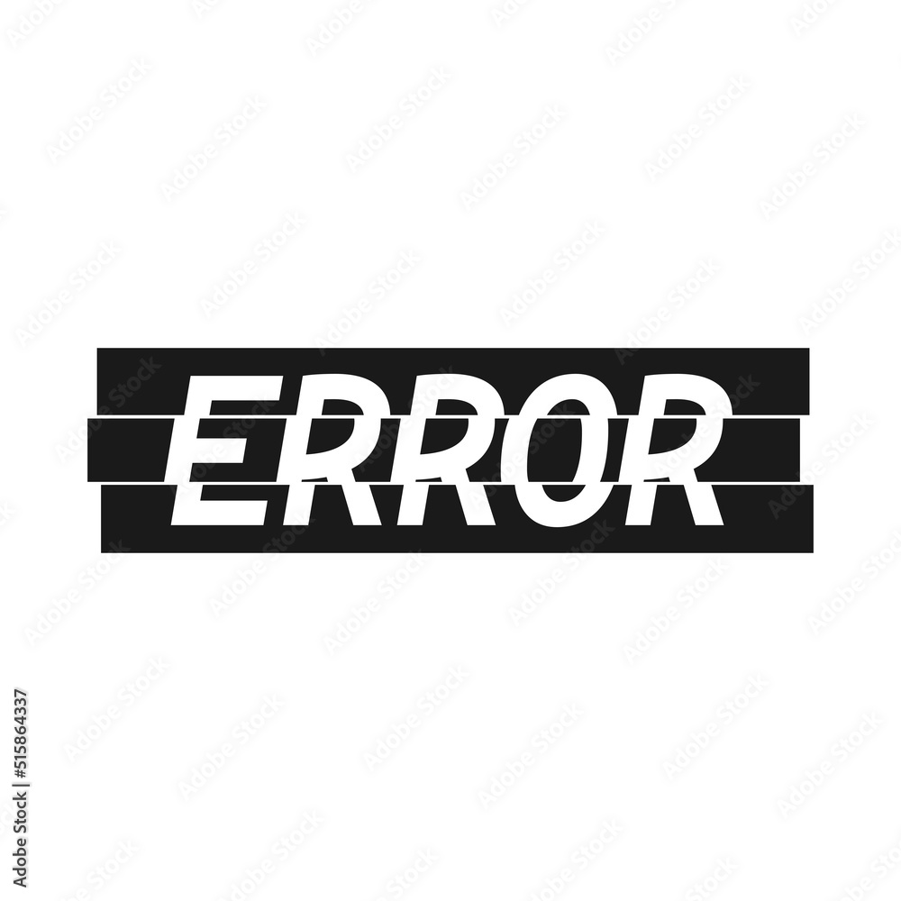 Black outline isolated text information of glitch error icon symbol design for web or announcement illustration vector 