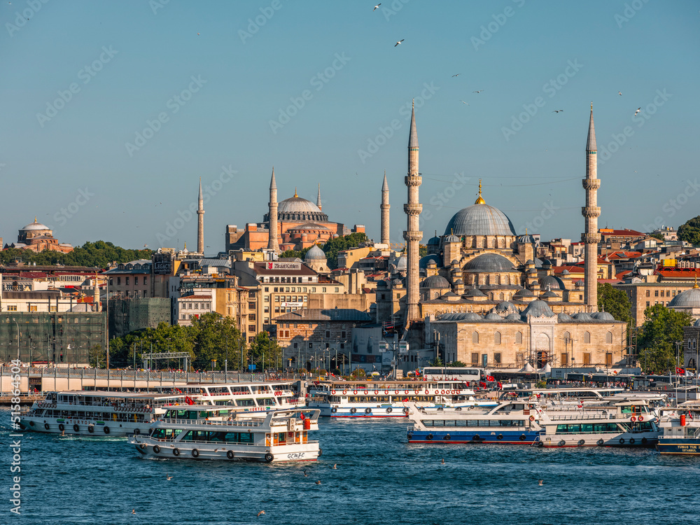 Fototapeta premium Cityscape view from Istanbul. Istanbul Turkey 05.07.2022
