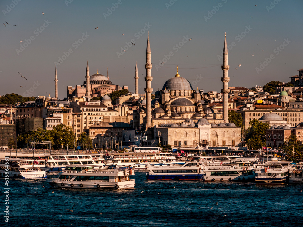Naklejka premium Cityscape view from Istanbul. Istanbul Turkey 05.07.2022