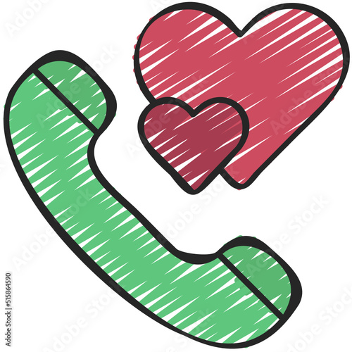 Love Phone Call Icon