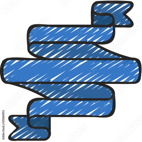 Soft Folded Ribbon Icon