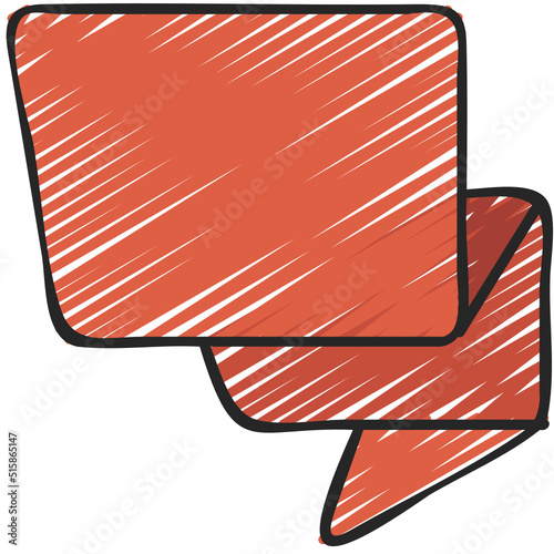 Folded Ribbon Icon