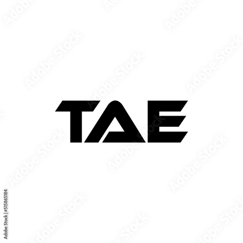 TAE letter logo design with white background in illustrator, vector logo modern alphabet font overlap style. calligraphy designs for logo, Poster, Invitation, etc. photo