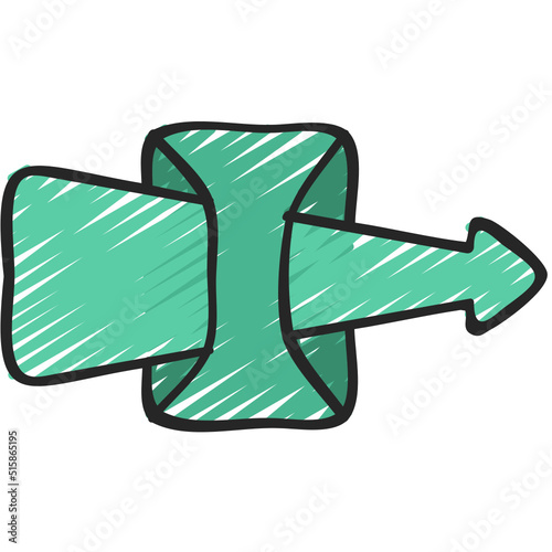 Arrow Middle Fold Icon