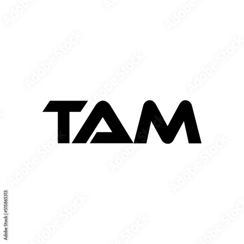 TAM letter logo design with white background in illustrator, vector logo modern alphabet font overlap style. calligraphy designs for logo, Poster, Invitation, etc.