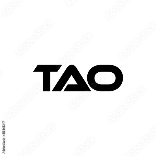 TAO letter logo design with white background in illustrator, vector logo modern alphabet font overlap style. calligraphy designs for logo, Poster, Invitation, etc.