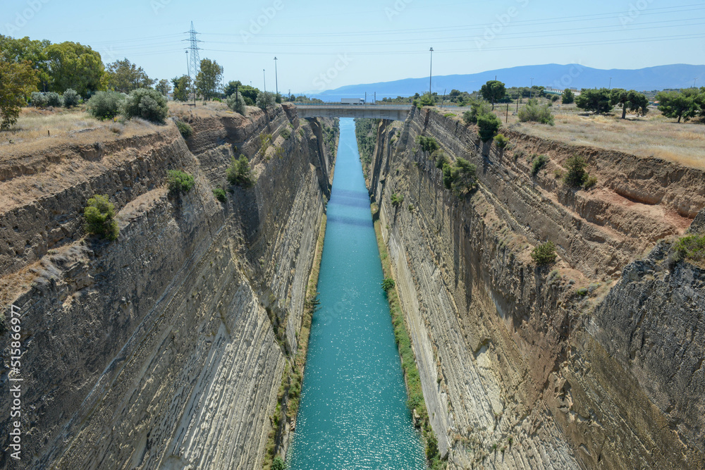 View at the canal of Corinth in Greece