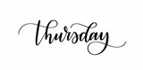 Thursday cute modern calligraphy word