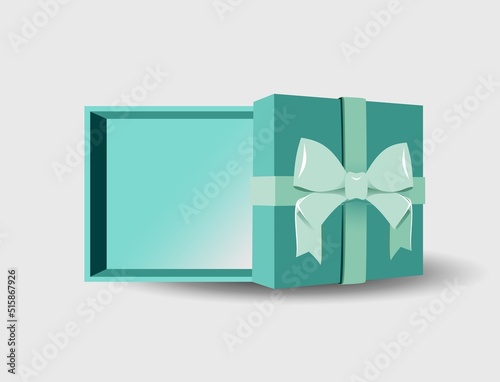 Gift box set with ribbon bow isolated on  background.
 Realistic vector icon for present,
 birthday or wedding banners