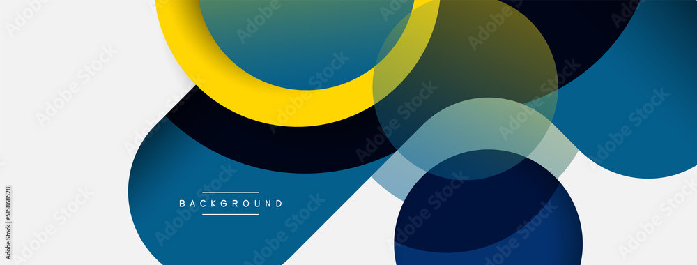 Creative geometric wallpaper. Minimal abstract background. Circles composition vector illustration for wallpaper banner background or landing page Creative geometric wallpaper. Minimal abstract background. Circles composition vector illustration for wallpaper banner background or landing page